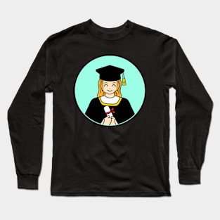 Cute girl graduation - chibi style Long Sleeve T-Shirt